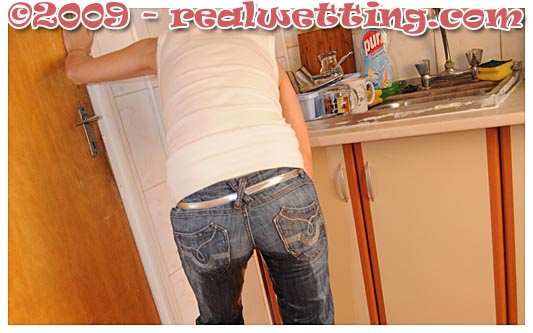 dee urinates herself wetting jeans