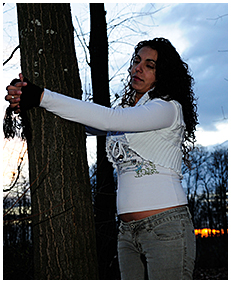 sexy girl tied to a tree pisses herself wetting desperation pissing jeans 03