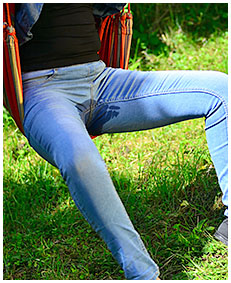 leaking into jeans while on the swing girl pisses herself 02