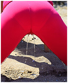 lady pees herself on the beach 3
