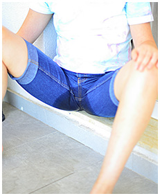 jeans shorts piss lazy wet 5